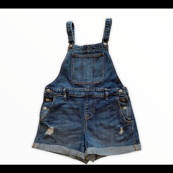 Old Navy Girls Short Bib Overalls Sz XS - Picture 2 of 5